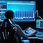 **Prompt 1: A Data-Driven Gaming Transformation**
    A focused gamer, deeply immersed, sits before a futuristic holographic interface displaying dynamic graphs, progress bars, and optimal strategies for an MMORPG. The screen glows with insights into rapid XP gain, efficient resource use, and personalized mission recommendations. Behind them, a powerful game character is depicted leveling up at an astonishing speed, surrounded by light trails, symbolizing quick progress and significant time savings. The overall atmosphere should convey empowerment, intelligence, and a seamless blend of data analytics with an engaging fantasy game world.