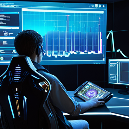 Home 21 **Prompt 1: A Data-Driven Gaming Transformation**
A focused gamer, deeply immersed, sits before a futuristic holographic interface displaying dynamic graphs, progress bars, and optimal strategies for an MMORPG. The screen glows with insights into rapid XP gain, efficient resource use, and personalized mission recommendations. Behind them, a powerful game character is depicted leveling up at an astonishing speed, surrounded by light trails, symbolizing quick progress and significant time savings. The overall atmosphere should convey empowerment, intelligence, and a seamless blend of data analytics with an engaging fantasy game world.